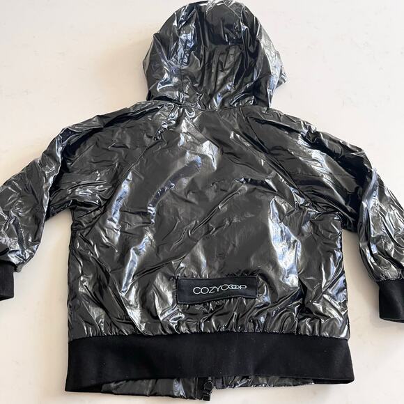 Cozycoop boys black colorblock waterproof windbreaker spring fall jacket size 3 - Picture 7 of 7